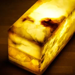 Lampada da tavolo rettangolare Aura in Onice