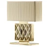 Lampada da tavolo rettangolare piccola in ottone