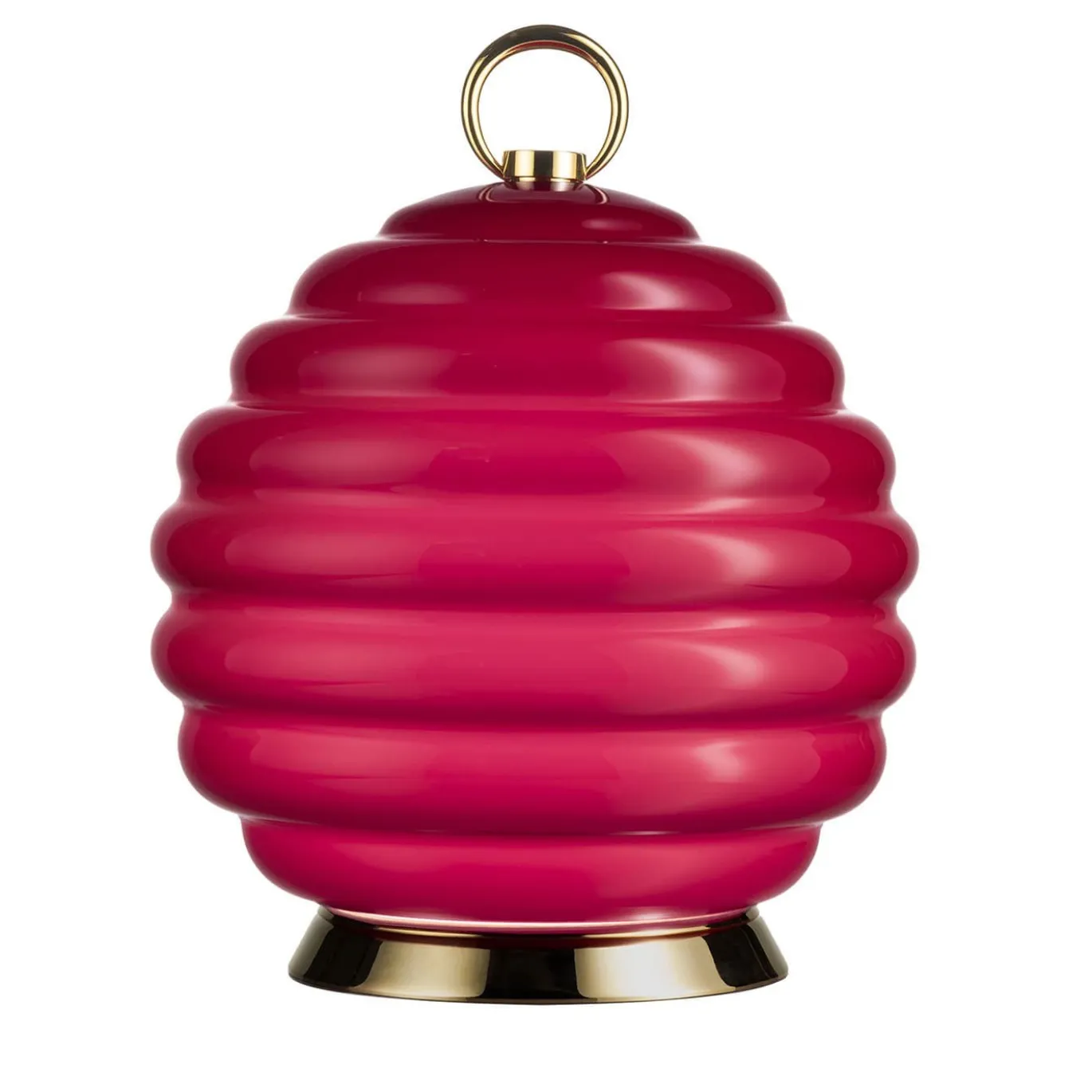 Lampada da tavolo ricaricabile in vetro di Murano rosso Gran Deco
