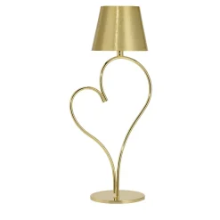 Lampada da Tavolo Ricaricabile Venus in Ottone Satinato Oro