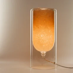 Lampada da tavolo Rocklumìna Spherical S arancione