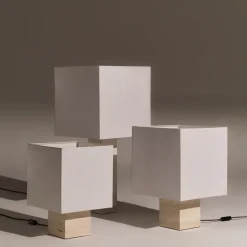 Lampada da tavolo Roma Squared Small White