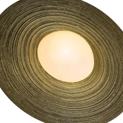 Lampada da tavolo Saturno in resina bronzea spazzolata