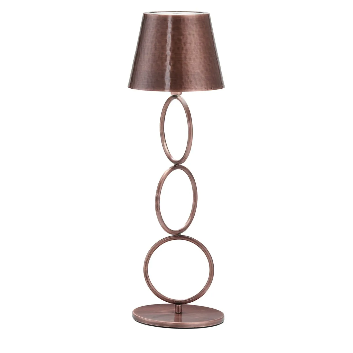 Lampada da tavolo senza fili Mizar Rings in rame anticato di Harari #2