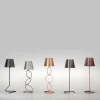 Lampada da tavolo senza fili Mizar Rings in rame e ottone di I. Harari