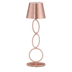 Lampada da tavolo senza fili Mizar Rings in rame e ottone di I. Harari