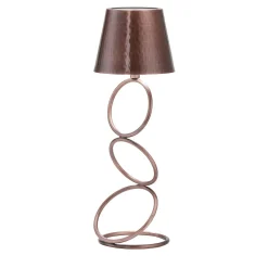 Lampada da tavolo senza fili Nembus Rings in rame anticato di Harari #1