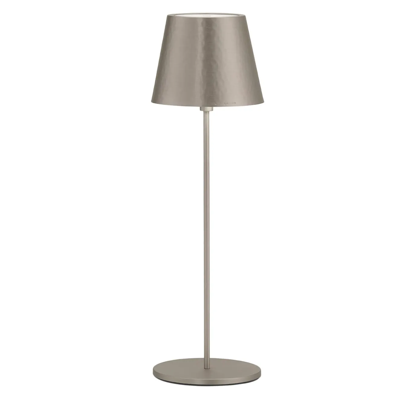 Lampada da tavolo senza fili Polaris in argento e ottone anticato di I. Harari