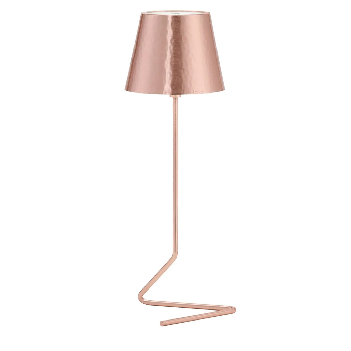 Lampada da tavolo senza fili Vega Triangle in rame e ottone di I. Harari