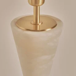 Lampada da tavolo Silhouette in ottone satinato