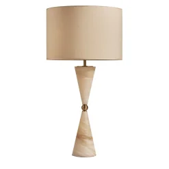 Lampada da tavolo Silhouette in ottone satinato