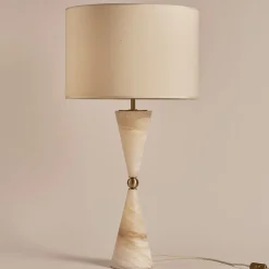 Lampada da tavolo Silhouette in ottone satinato