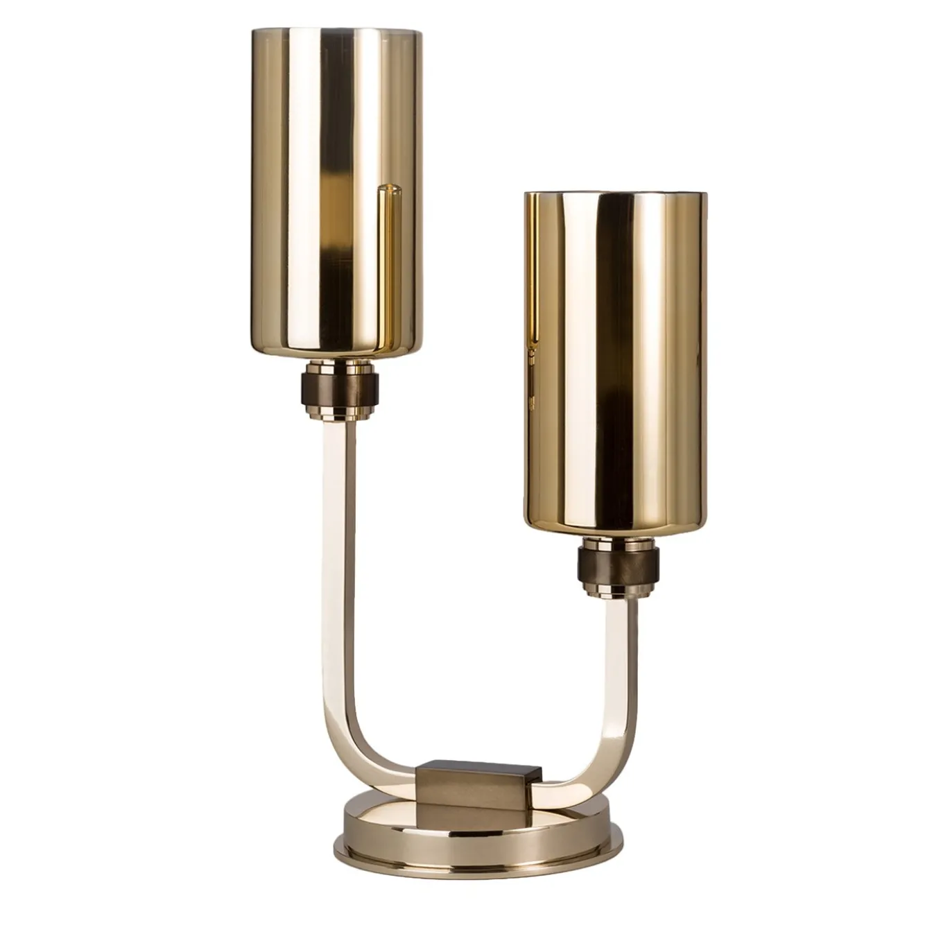 Lampada da Tavolo Sliver con Paralume in vetro dorato lucido