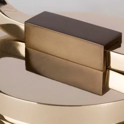 Lampada da Tavolo Sliver con Paralume in vetro dorato lucido