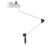 Lampada da tavolo Topo bianca con morsetto di Joe Colombo