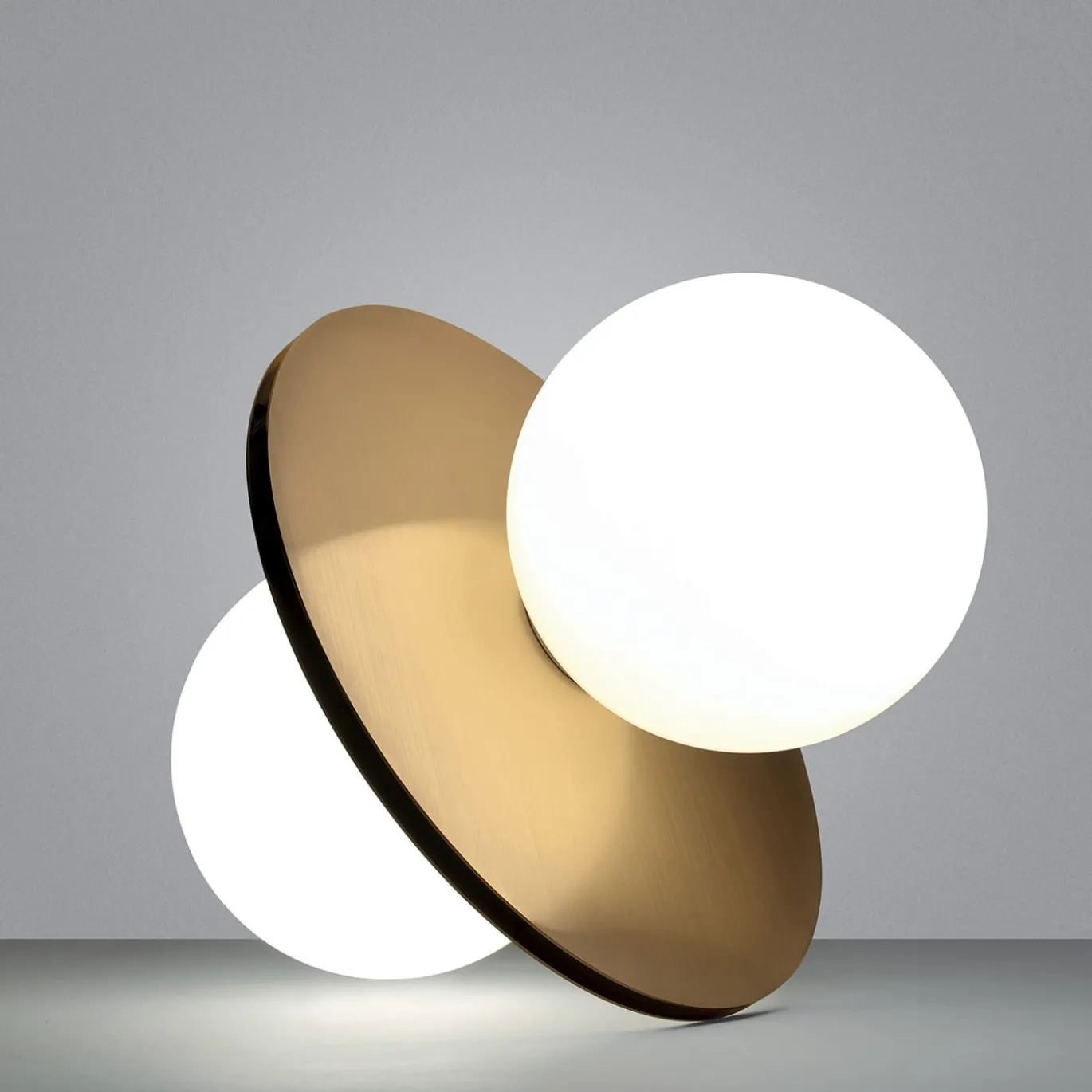 Lampada da tavolo Twins Gold di Michele Reginaldi