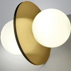 Lampada da tavolo Twins Gold di Michele Reginaldi