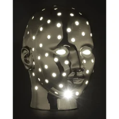 Lampada da tavolo Urano in ceramica argento