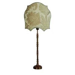 Lampada da tavolo verde damasco