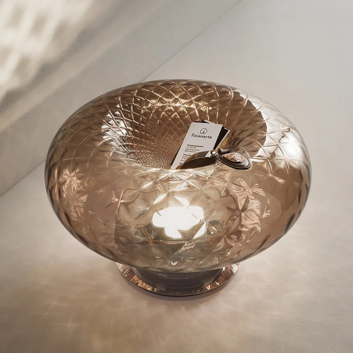 Lampada da tavolo Versi Tobacco