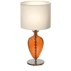 Lampada da Tavolo Vivaldi in Vetro di Murano Arancione