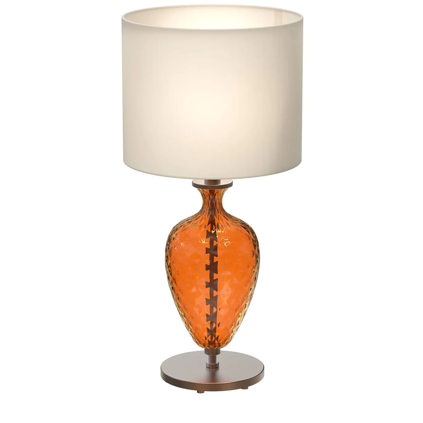Lampada da Tavolo Vivaldi in Vetro di Murano Arancione