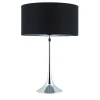 Lampada da tavolo Vivien Large nera e cromata