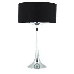 Lampada da tavolo Vivien Small nera e cromata