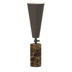 Lampada da tavolo Vox Alta di Lorenza Bozzoli in marmo scuro Emperador