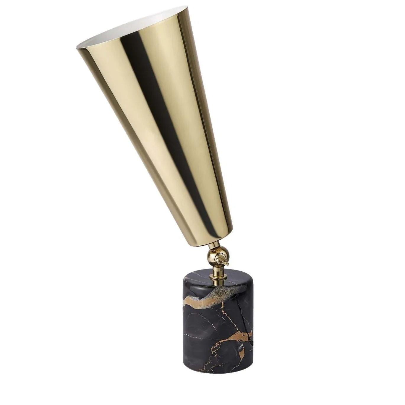 Lampada da tavolo Vox Bassa di Lorenza Bozzoli in marmo Portoro