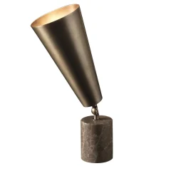 Lampada da tavolo Vox Bassa di Lorenza Bozzoli in marmo Emperador