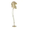 Lampada da terra a doppio stelo Gingko in ottone