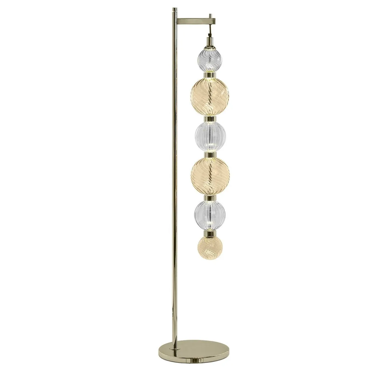 Lampada da terra a goccia finitura champagne