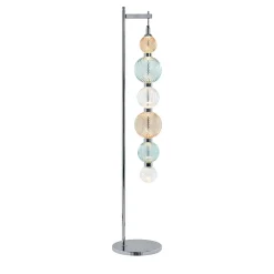 Lampada da terra a goccia finitura cromo