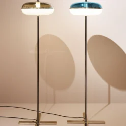 Lampada da Terra Amaretto Specchiata Ciano