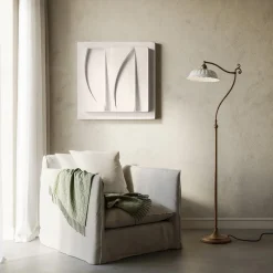 Lampada da terra Anita in ottone e ceramica
