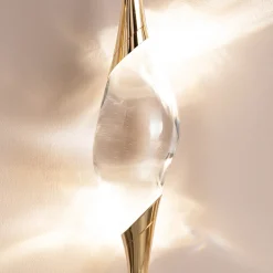 Lampada da terra a soffitto Il Pezzo 12 in ottone con finitura oro a 1 luce