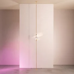 Lampada da terra a soffitto Il Pezzo 12 in ottone con finitura oro a 1 luce