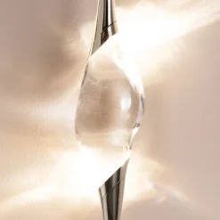 Lampada da terra a soffitto Il Pezzo 12 in ottone con finitura nichel a 1 luce