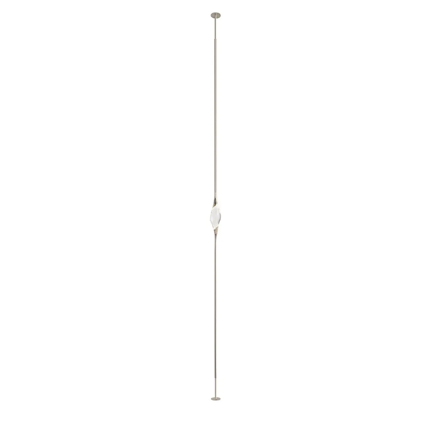 Lampada da terra a soffitto Il Pezzo 12 in ottone con finitura nichel a 1 luce