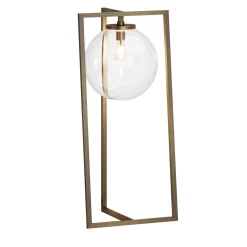 Lampada da terra Bellagio in ottone finitura bronzo con sfera