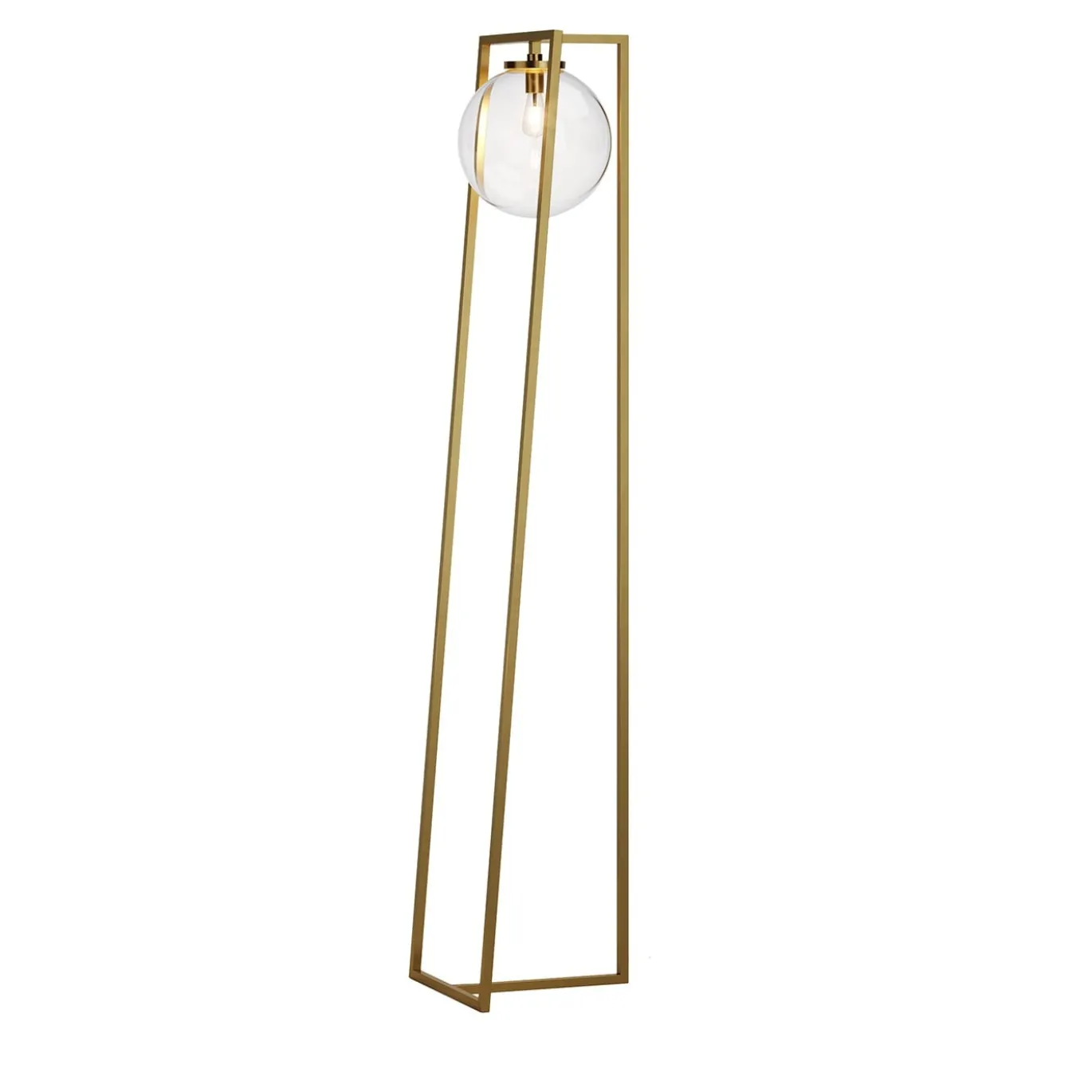 Lampada da terra Bellagio in ottone finitura oro con sfera