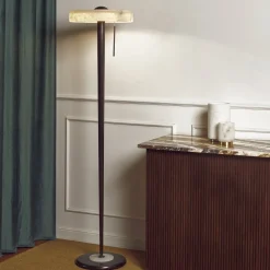 Lampada da terra Benny in bronzo e alabastro