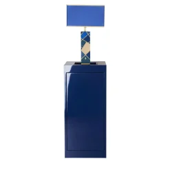 Lampada da terra blu con ruote Tellux