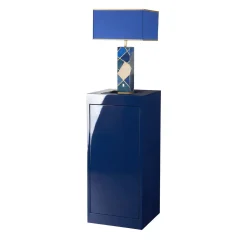 Lampada da terra blu con ruote Tellux