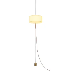 Lampada da terra Casa in lino avorio e acciaio
