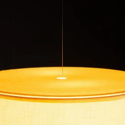 Lampada da terra Casa in lino avorio e acciaio