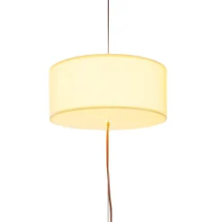 Lampada da terra Casa in lino avorio e acciaio