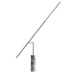 Lampada da terra con braccio articolato Libra e base in marmo