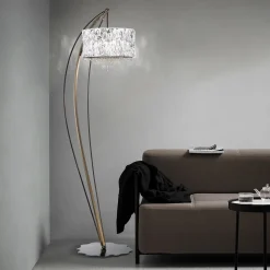 Lampada da terra Crystal Blade con finitura Black Aubergine